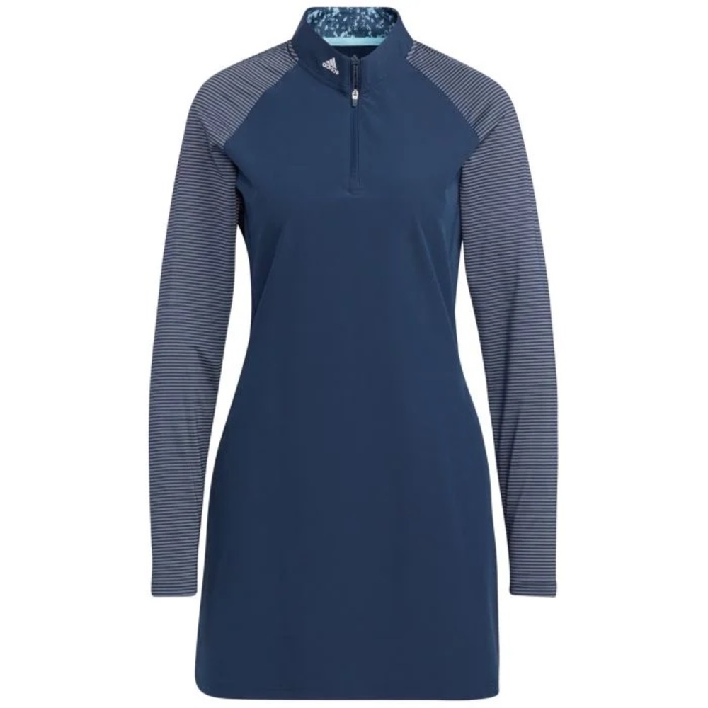NWT! Adidas women’s long sleeve navy dress upf 50 with spandex.